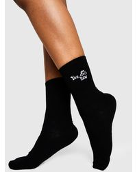 Boohoo - Western Embroidered Sports Socks 2 Pack - Lyst