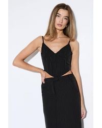 MissPap - Pinstripe Boned Corset Bustier Top - Lyst
