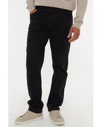 Threadbare - Straight Leg Cotton Canvas Trousers With Stretch - Lyst