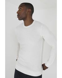 Brave Soul - 'Adem' Crew Neck Knitted Jumper Arylic - Lyst