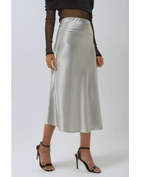 Hiccup - High-Waist Satin Midi Skirt - Lyst