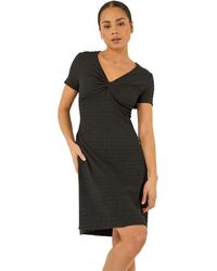 Roman - Petite Textured Twist Front Dress - Lyst