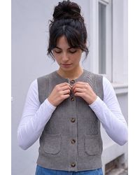 D.u.s.k - Cable Knit Vest Top - Lyst
