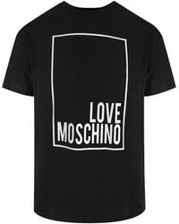 Moschino - Love Box Logo T-Shirt Cotton - Lyst