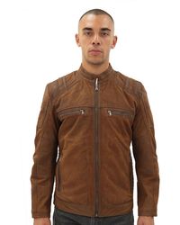 Infinity Leather - Buff Racer Biker Jacket-Vienna - Lyst