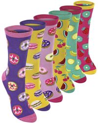 Sock Snob - 6 Pack Ladies Novelty Food Design Socks - Lyst