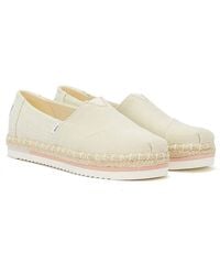 TOMS - Alpargata Platform Rope Natural Espadrilles - Lyst