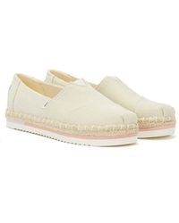 TOMS - Alpargata Platform Rope Natural Espadrilles - Lyst