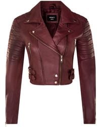 Infinity Leather - Brando Cropped Jacket-Longtown - Lyst