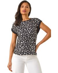 Roman - Foil Leopard Print T-Shirt - Lyst