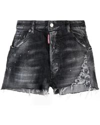DSquared² - Onbewerkte Baggy Denim Shorts - Lyst