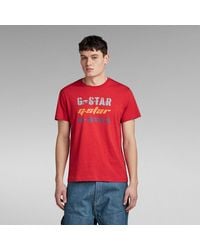 G-Star - G-Star Raw Triple Logo Graphic T-Shirt - Lyst