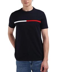 Tommy Hilfiger - T Shirts Crew Neck Signature Stripe - Lyst
