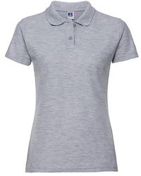 Russell - Ladies Polycotton Classic Polo Shirt (Light Oxford) - Lyst