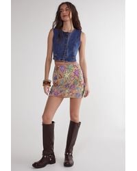Nasty Gal - Star And Heart Hand Embellished Mini Skirt - Lyst