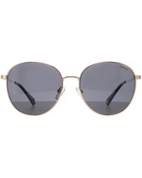 Polaroid - Polarized Round Metal Sunglasses - Lyst