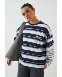 DSGN Studio - Faux Layer Sleeve Stripe Long T-Shirt - Lyst