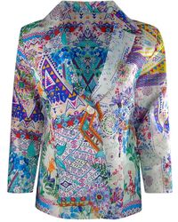 Inoa - Fashion Popoloca Multicoloured Boyfriend Jacket - Lyst