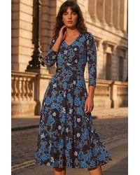 Roman - Floral Puff Print Cross Dress - Lyst