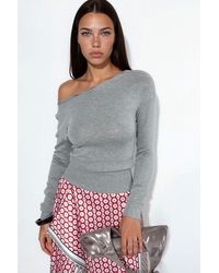 Busem - Cropped Ribbed Crew Neck Sweater - Lyst