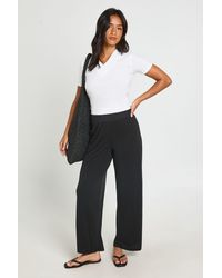 Boohoo - Petite Modal Straight Leg Trouser - Lyst