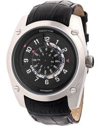 Heritor - Daniels Semi-Skeleton Leather-Band Watch - Lyst