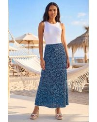 Roman - Ditsy Floral Elastic Waist A Line Midi Skirt - Lyst