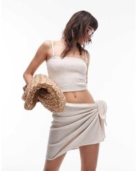 TOPSHOP - Beach Shirred Cami Top - Lyst