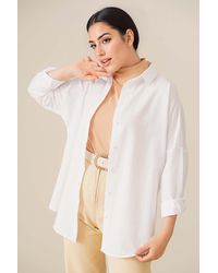 Bigdart - Relaxed Fit Poplin Shirt With Button Closure - Lyst