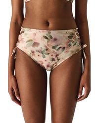 Penti - Aires Fashion Floral Glitter High Waist Bikini Bottom - Lyst