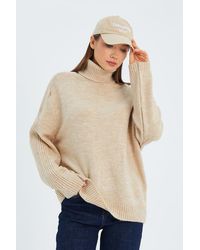 MixRay - Lockerer Turtleneck-Strickpullover - Lyst