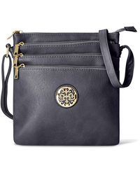 Woodland Leathers - Multi Zipper Cross Body Bag For - Lyst