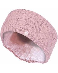 Heat Holders - Ladies Cable Knitted Fleece Lined Thermal Winter Ear Warmer Headband - Lyst