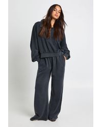 Boohoo - Acid Wash Funnel Neck Straight Leg Tracksuit - Lyst