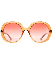 Chloé - Chloé Oval Transparent Dark Gradient Ch0007S - Lyst