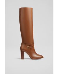LK Bennett - Shelby Knee Boots,Tan - Lyst