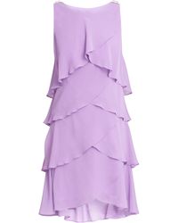 Gina Bacconi - Vesta Jewel-Shoulder Tiered Cocktail Dress - Lyst