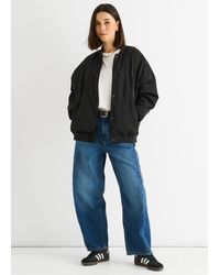 Gini London - Padded Oversized Bomber Jacket - Lyst