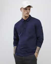 River Island - Polo Shirt Slim Fit Sleeve Pocket Cotton - Lyst