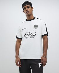 River Island - T-Shirt Regular Fit Palais Badge Cotton - Lyst
