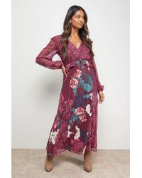 Oasis - Lace Mix Midi Dress - Lyst