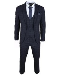 TruClothing - Checked 3 Piece Suit Tailored Fit - Lyst
