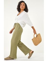 Roman - Stripe Tie Waist Pocket Trouser - Lyst