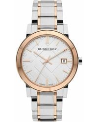 Burberry - Bu9006 Watch The City Two Tone Rose - Lyst