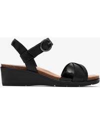 Clarks - Kacha Twist Leather Sandals - Lyst