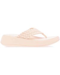 Fitflop - Womenss Fit Flop F-Mode Leather Flatform Toe-Post Sandals - Lyst