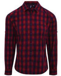 PREMIER - Ladies Mulligan Checked Long-Sleeved Shirt - Lyst