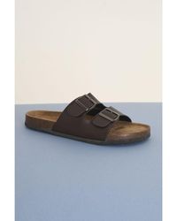 Brave Soul - 'Anthony' Faux Leather Buckle Strap Cork Sandals - Lyst