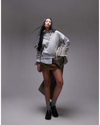 TOPSHOP - Real Suede Mini Skirt - Lyst