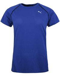 PUMA - Pe Running Short Sleeve Tee Gym Fitness Crew Neck Top 513813 09 Cotton - Lyst